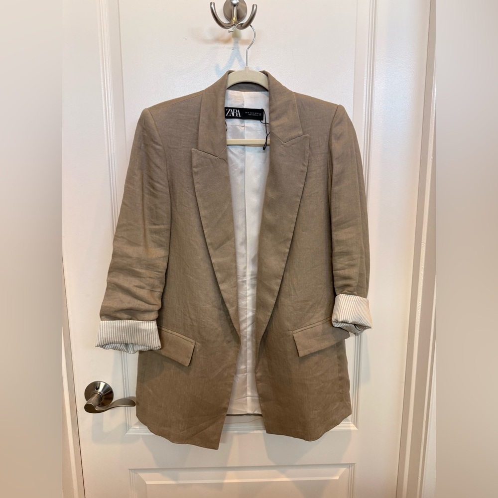 Zara Women's Linen Blazer, XS.